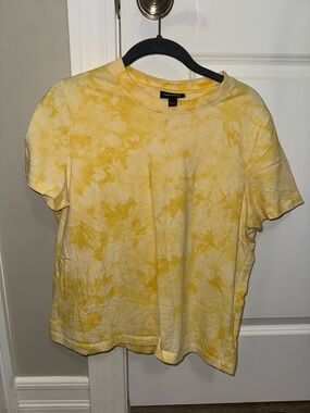 Frank & Oak Yellow Tie-Dye Short Sleeve Tee